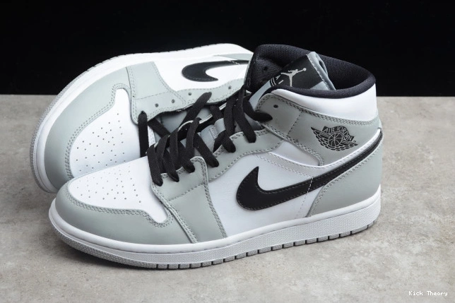 Kick Theory Mid Jordan Grey AIR Light Smoke 1 554724-092 0717